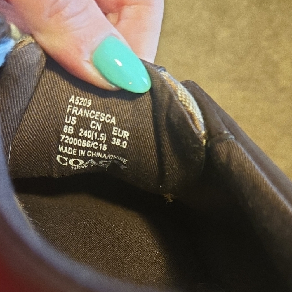 Coach Tan and Brown Signature Canvas Sneakers Size 8 - Picture 7 of 8